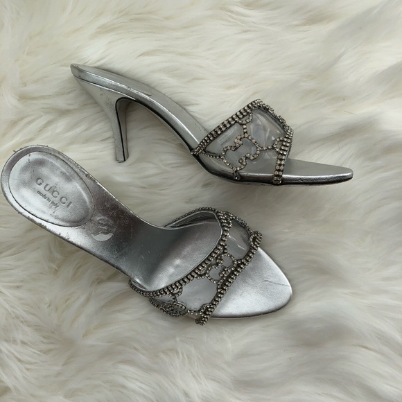 gucci clear heels